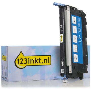 123inkt huismerk vervangt HP 501A (Q6470A) toner zwart