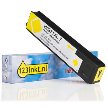 123inkt huismerk vervangt HP 971XL (CN628AE) inktcartridge geel hoge capaciteit