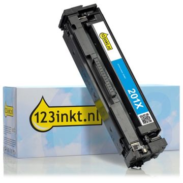 123inkt huismerk vervangt HP 201X (CF401X) toner cyaan hoge capaciteit