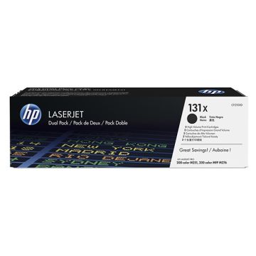 HP 131X (CF210XD) toner zwart hoge capaciteit dubbelpack (origineel)