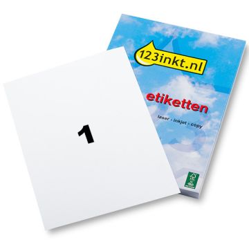 123inkt etiketten (stickervellen) 210 x 297 mm (25 etiketten) FSC® Mix Credit