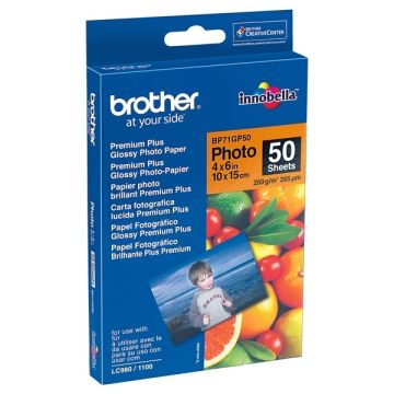 Brother BP71GP50 premium plus glossy photo paper 260 grams 10 x 15 cm (50 vel)