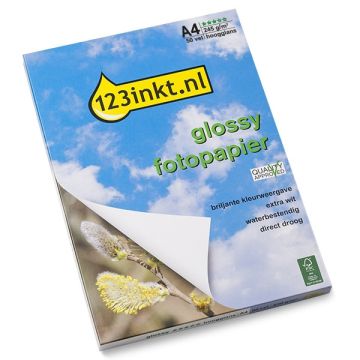 123inkt Glossy hoogglans fotopapier 245 grams A4 (50 vel) FSC® Mix 70%