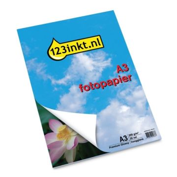 123inkt Premium Glossy hoogglans fotopapier 260 grams A3 (20 vel)