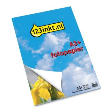 123inkt Premium Glossy zijdeglans fotopapier 210 grams A3+ (20 vel)