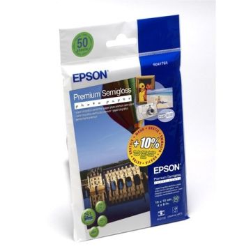 Epson S041765 premium semigloss photo paper 251 grams 10 x 15 cm (50 vel)