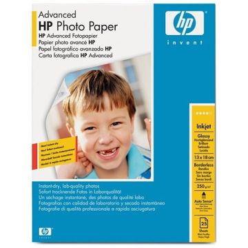 HP Q8696A advanced glossy photo paper 250 grams 13 x 18 cm borderless (25 vel)