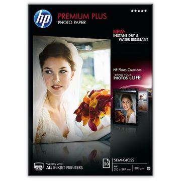 HP CR673A premium plus zijdeglans fotopapier 300 grams A4 (20 vel)