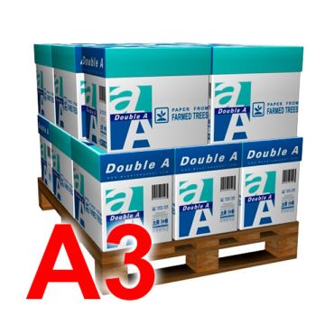 Double A Paper mini pallet 8 dozen van 2.500 vel A3 - 80 grams