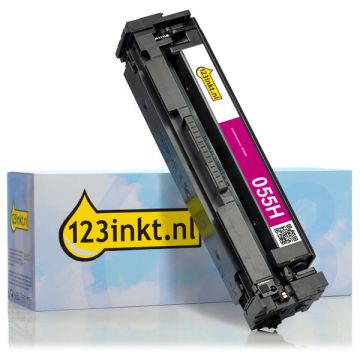 Canon 055H M toner magenta hoge capaciteit (123inkt huismerk)