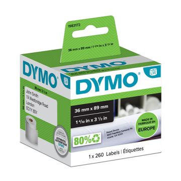 Dymo 1983172 brede adresetiketten 1 rol (origineel)