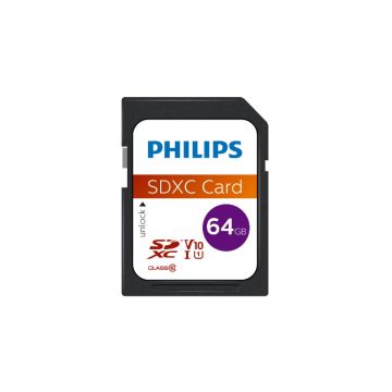 Philips SDXC geheugenkaart class 10 - 64GB