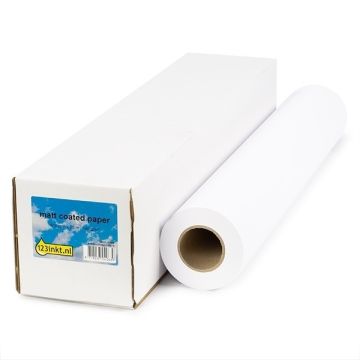 123inkt Matt Coated paper roll 610 mm (24 inch) x 30 m (140 grams)