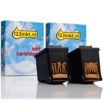 Aanbieding: 123inkt huismerk vervangt 2 x HP 21 inktcartridge zwart