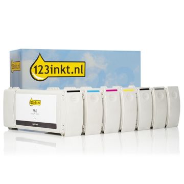 123inkt huismerk vervangt HP 761 multipack zwart + 5 kleuren