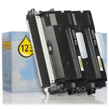 123inkt huismerk vervangt Brother TN-3480 toner zwart hoge capaciteit dubbelpak