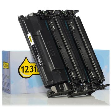 123inkt huismerk vervangt HP 59X (CF259X) toner zwart hoge capaciteit dubbelpak