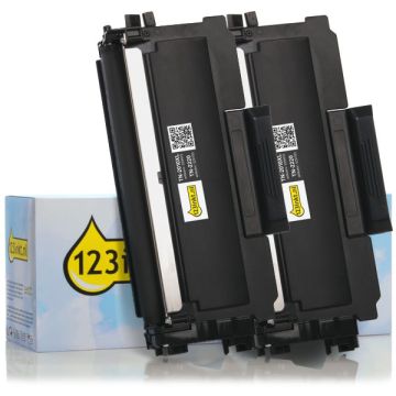 123inkt huismerk vervangt Brother TN-2220 toner zwart hoge capaciteit dubbelpak