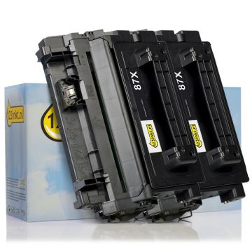 123inkt huismerk vervangt HP 87X (CF287X) toner zwart hoge capaciteit dubbelpak