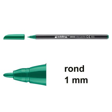 Edding 1200 viltstift groen (1 mm rond)