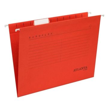 Atlanta Euroflex verticale hangmap A4 - 330 mm met V-bodem rood (25 stuks)