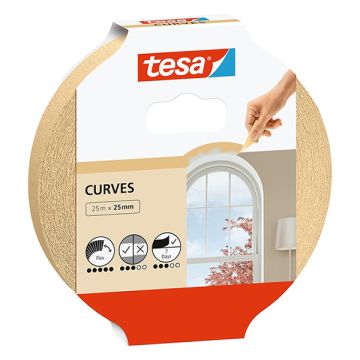 Tesa Curves afdekplakband 25 mm x 25 m