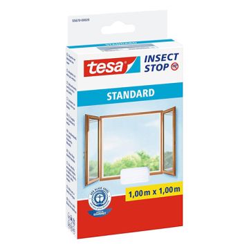 Tesa vliegenhor Insect Stop standaard raam (100 x 100 cm, wit)