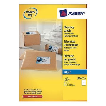 Avery Zweckform J8167-25 verzendetiketten 199,6 x 289,1 mm (25 etiketten)