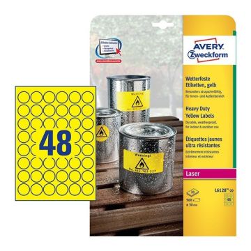 Avery Zweckform L6128-20 weerbestendige etiketten Ø 30 mm (960 etiketten)