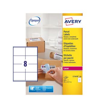 Avery Zweckform L7165B-100 Block-out verzendetiketten 99,1 x 67,7 mm (800 etiketten)