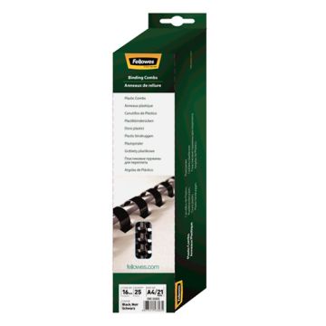 Fellowes bindrug 16 mm zwart (25 stuks)