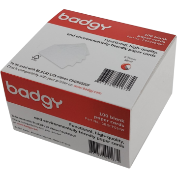 Evolis Badgy papieren kaarten 0,76 mm (100 stuks)