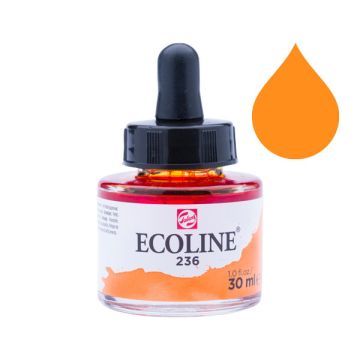 Talens Ecoline vloeibare waterverf 236 lichtoranje (30 ml)