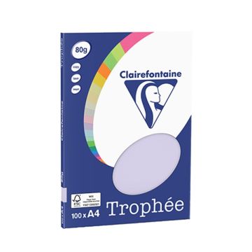 Clairefontaine gekleurd papier lila 80 grams A4 (100 vel)