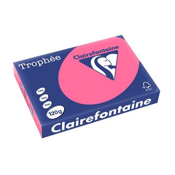 Clairefontaine gekleurd papier fuchsia 120 grams A4 (250 vel)