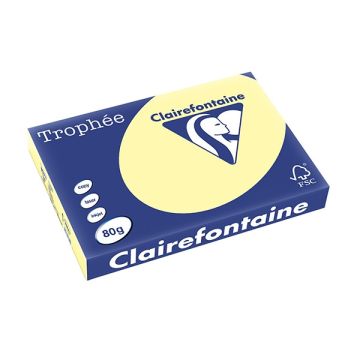 Clairefontaine gekleurd papier geel 80 grams A3 (500 vel)