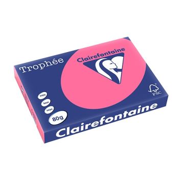 Clairefontaine gekleurd papier fuchsia 80 grams A3 (500 vel)