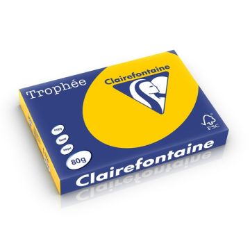 Clairefontaine gekleurd papier zonnebloemgeel 80 grams A3 (500 vel)