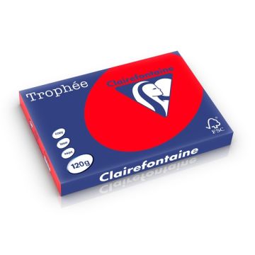 Clairefontaine gekleurd papier koraalrood 120 grams A3 (250 vel)