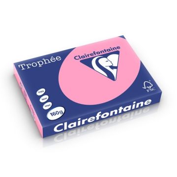 Clairefontaine gekleurd papier felroze 160 grams A3 (250 vel)