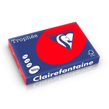 Clairefontaine gekleurd papier koraalrood 160 grams A3 (250 vel)