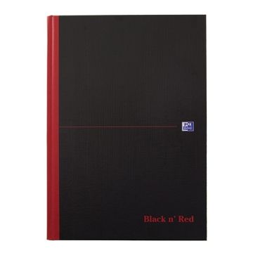 Oxford Black n' Red gebonden boek A4 gelinieerd 96 vel