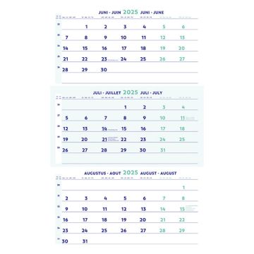 Brepols driemaandskalender 2025 30 x 60 cm (4-talig)