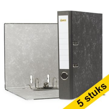 Aanbieding: 5x 123inkt ordner A4 karton zwart gewolkt 50 mm