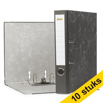 Aanbieding: 10x 123inkt ordner A4 karton zwart gewolkt 50 mm