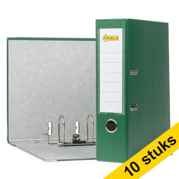 Aanbieding: 10x 123inkt ordner A4 plastic groen 80 mm