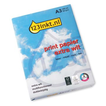 123inkt kopieerpapier 1 pak van 500 vel A3 - 80 grams FSC® Mix Credit