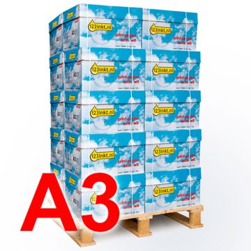 123inkt kopieerpapier 1 pallet 20 dozen van 2.500 vel A3 - 80 grams FSC® Mix Credit