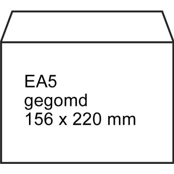 123inkt dienst envelop wit 156 x 220 mm - EA5 gegomd (500 stuks)