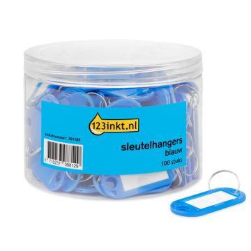 123inkt sleutelhangers blauw (100 stuks)